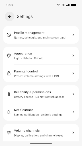App settings: Volume Lock Pro Google Play preview
